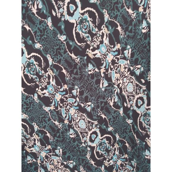 Cato Blue & Black Tribal Pattern Flowly Cottage Core Midi Skirt Fairy Sz Large - Picture 7 of 11